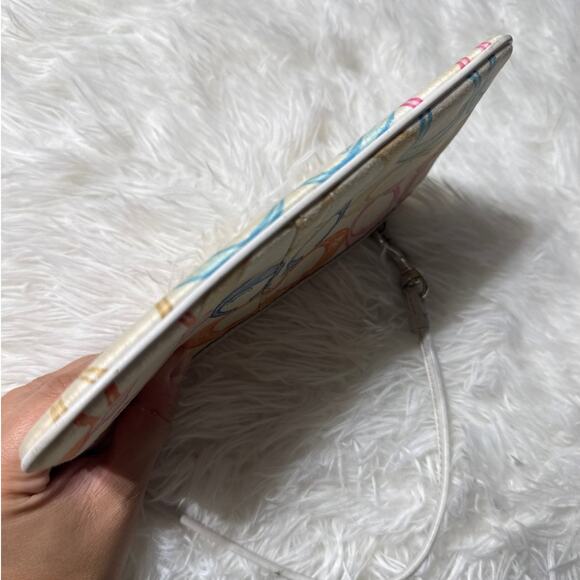 COACH Scribble Signature Fabric Multicolor Wristlet - Picture 3 of 6